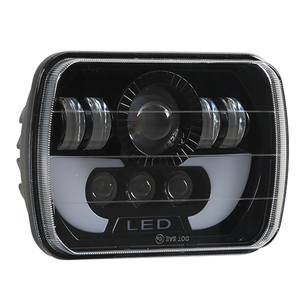 Square 5X7in Led Headlight 90W 2000Lm Ip67 Waterproof For Car & Motorcycle 8771375718518