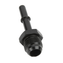 AN6 EFI Kraftstoffleitung Anschlussadapter, Druckanschluss, Aluminiumlegierung, schwarz eloxiert, 5/16 Zoll