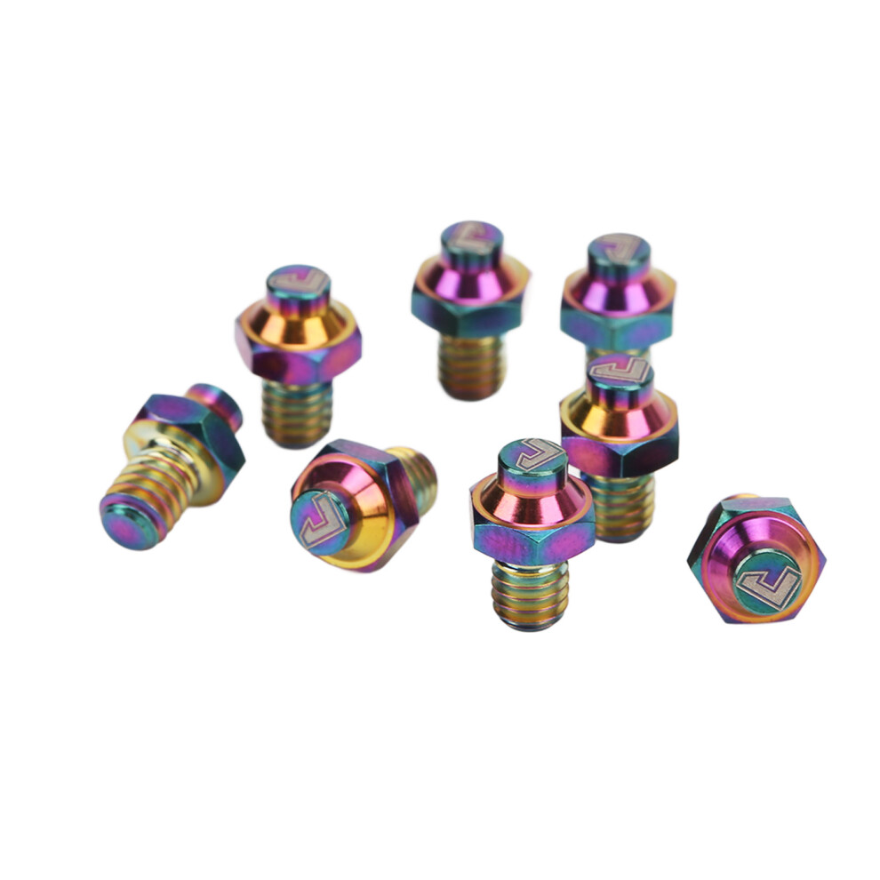 M4x5mm Risk 8Pcs Titanium Alloy Bicycle Pedal Screws Anti-Slip 7631382244107
