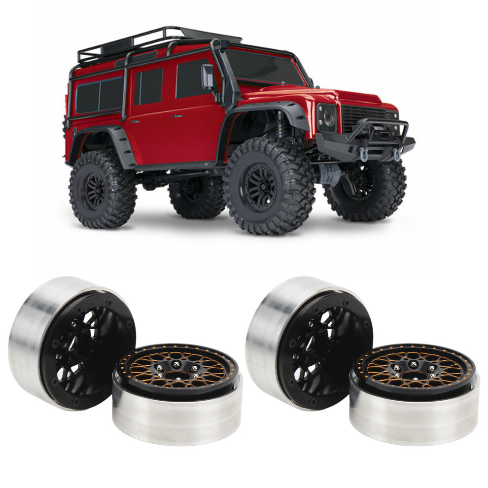 4Pcs 1.9In Rc Aluminium Alloy Crawler Wheel Hubs Black/Gold 7901375719456
