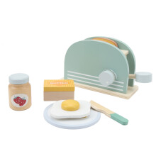 Macchina per il pane simulata in legno, giocattolo educativo da cucina per bambini