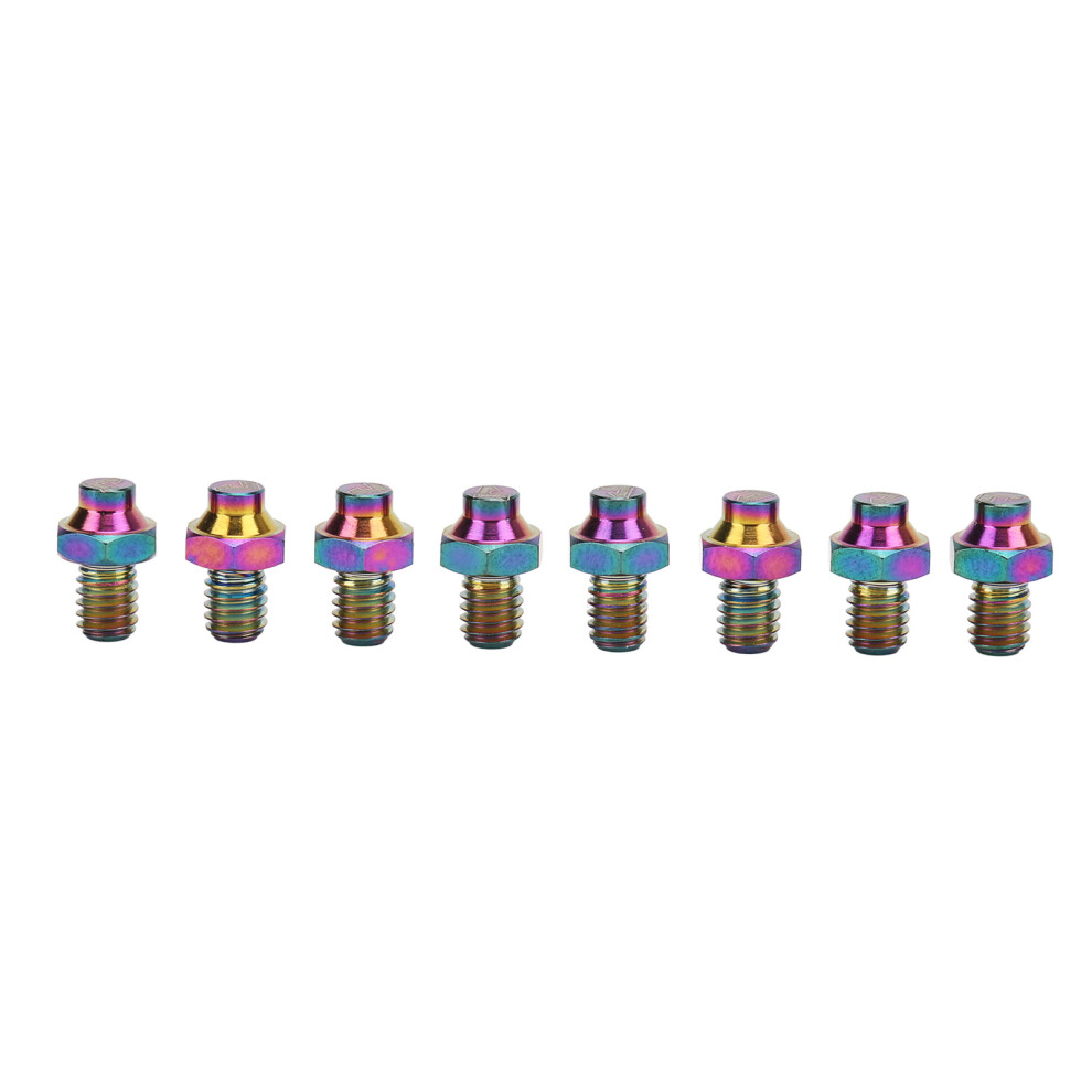 Mountain Bike Pedal Bolts 8Pcs Titanium Alloy M4x5mm Colorful Anti Slip Screws 8741375719778