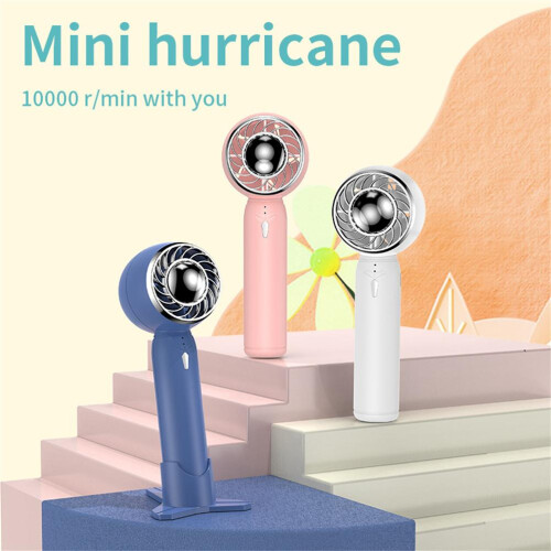 USB Rechargeable Handheld Fan 2000mAh Silent Cooling Summer Fan 2