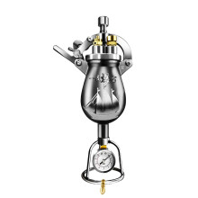 Pressure Popcorn Maker with Accurate Pressure Gauge, 304 Stainless Steel Retro Manual Popper 350ml