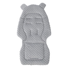 Stroller Cushion DoubleSided Insert, Breathable AllSeason Stroller Mat, Pushchair Car Seat Compatible Gray