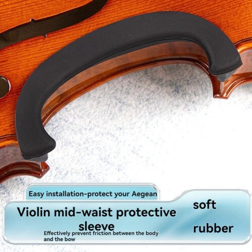 Violin Side Panel Protector Rubber Clip for 4/4 and 3/4 Scratch Protection Easy Install 2