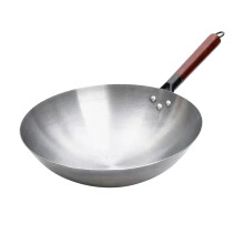 34cm Non Stick Frying Pan Large Wok Skillet with HeatProof Handle for Home Cooking and Food Stalls