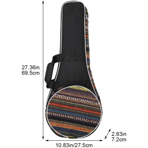Mandolin Gig Bag with Shoulder Strap, Durable Padding, Oxford Fabric Case with Accessory Pocket 1