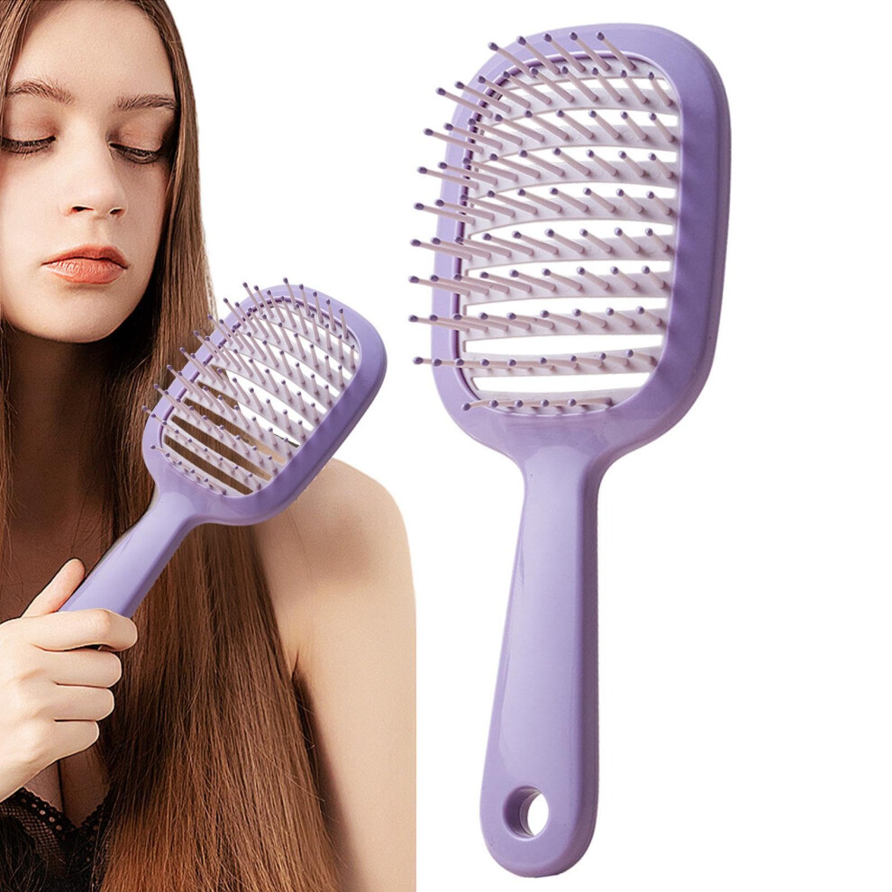 Lavender Detangling Hair Brush For Wet And Dry Curly Hair With Gentle Scalp Massage