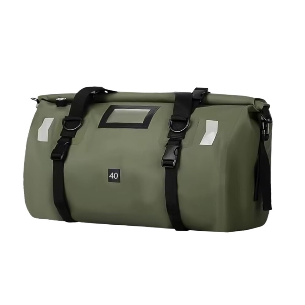 Motorcycle Waterproof Tail Bag Universal 40L Roll Saddlebag For Motorbike Luggage Green 9382693263650
