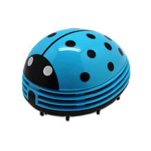 Mini Desktop Vacuum Cleaner Ladybug Cartoon, Battery Operated Desk Dust Cleaner for Home Office Keyboard