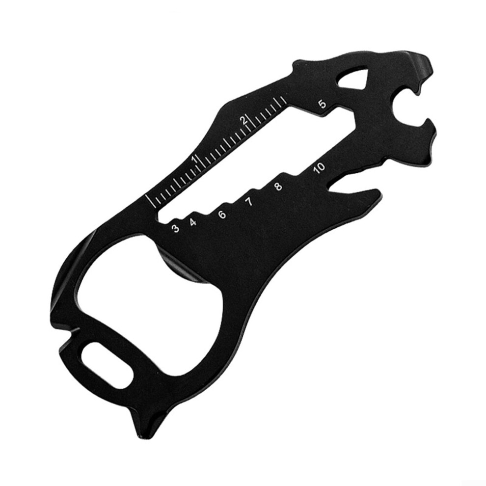 Stainless Steel Multitool Keychain With Bottle Opener Screwdriver Camping Hiking Travel Silver Or Black Tiger 9382693400277