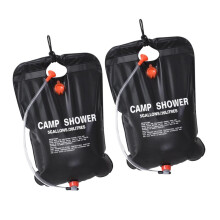 Portable Solar Shower Bag 2 Pcs Lightweight Outdoor Camp Shower Leak-Proof Heating Bag for Hiking Travel Hot Water Use