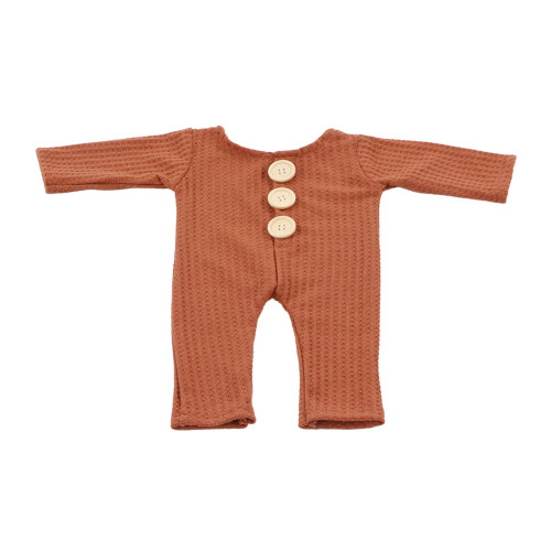 Νεογέννητο μωρό Romper Jumpsuit, μονόχρωμο μακρυμάνικο φερμουάρ με αναστρέψιμο κορμάκι 1