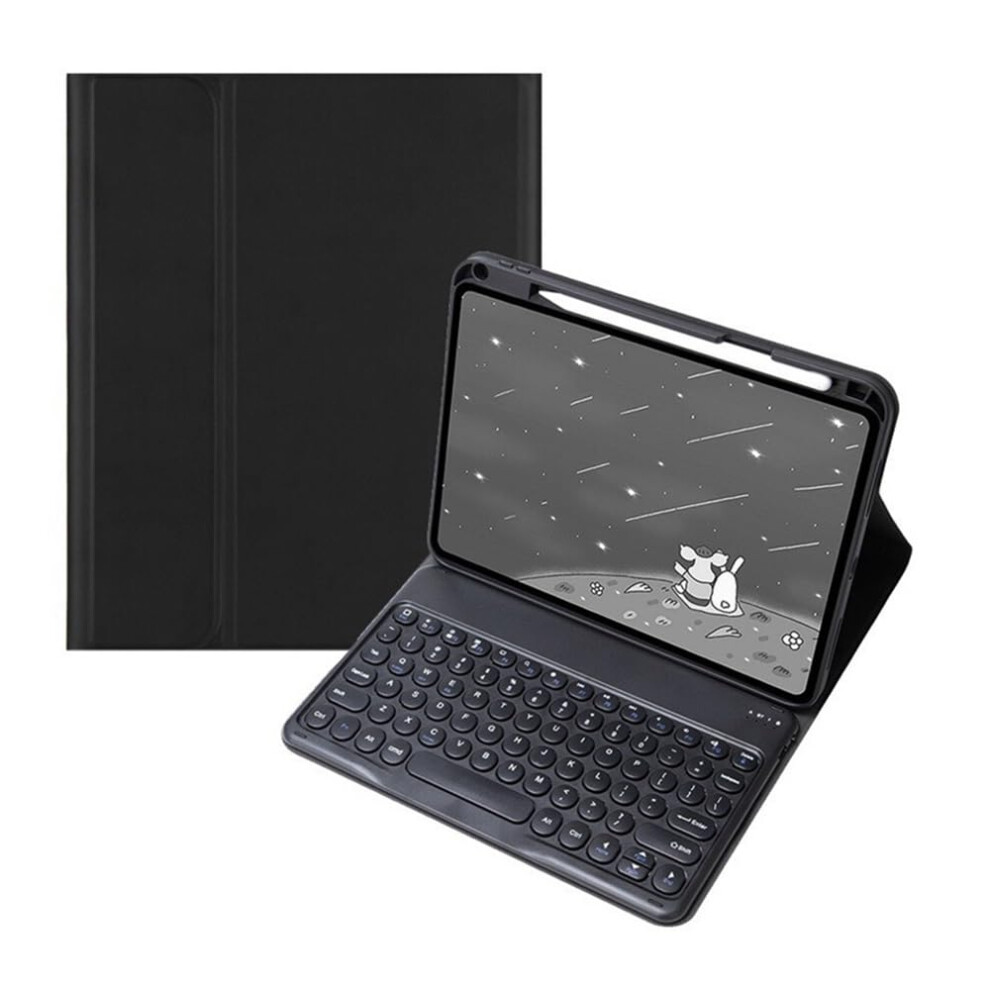 Kuaijiexiaopu Detachable Normal/Touch Keyboard Leather Flip Protective Case For 11Inch Tablet 2024 Black 9187378434154
