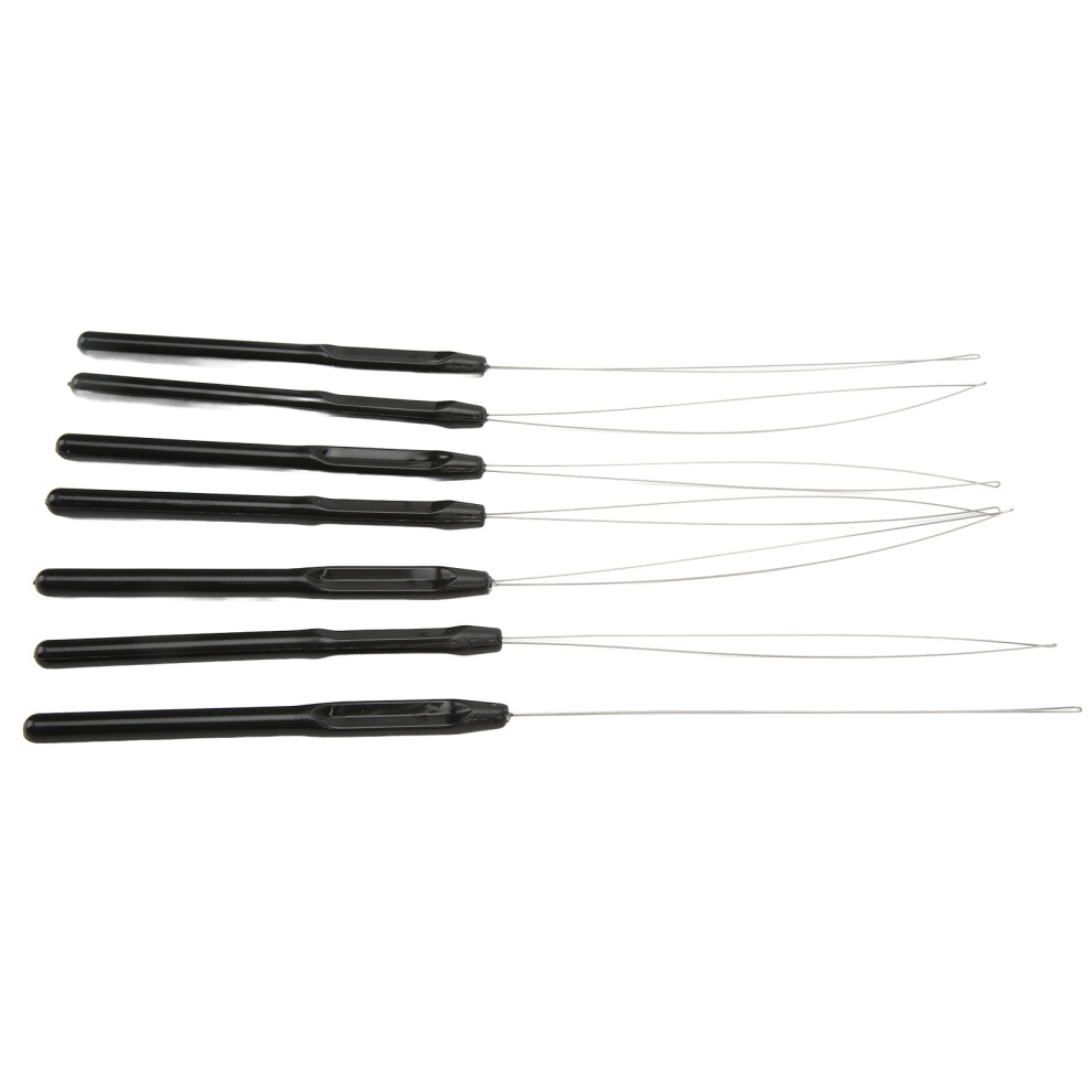 7Pcs Plastic Hair Extension Loop Needle Threader - Lightweight, Handheld Tool