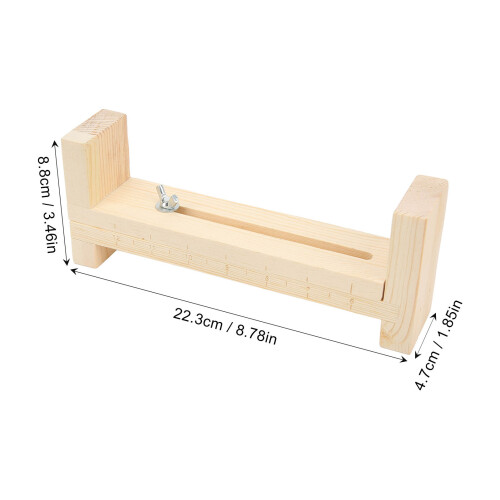 Solid Wood Bracelet Weaving Rack, Adjustable, 22.3x8.8x4.7cm 2