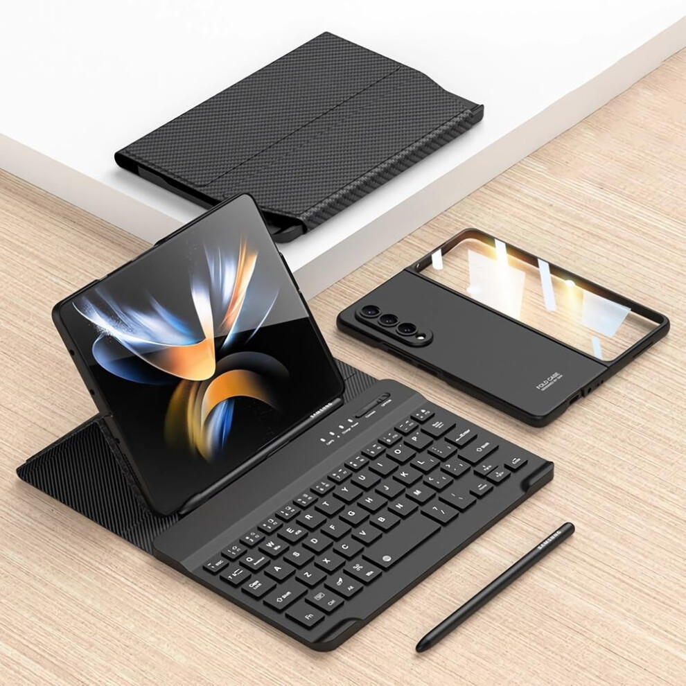Keyboard Case For Galaxy Z W25/Fold Se, Adjustable Angle, Magnetic Detachable Keyboard With S Pen Holder, Black 9347817630992
