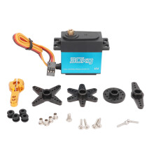 Metal Gear Waterproof RC Servo 30KG 7.4V 25T Blau 40x20,5mm