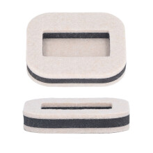 5 Stück Filzrollenuntersetzer für Bürostuhlräder 8x7x2cm Bohnenfarbe