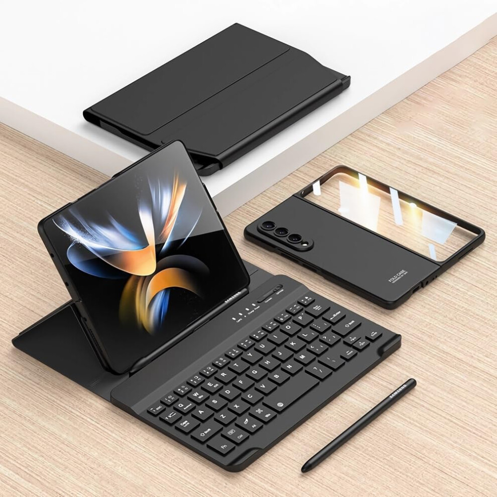 Keyboard Case For Compatible Samsung Galaxy Z W25/Fold Se Adjustable Angle Magnetic Detachable Wireless Keyboard S Pen Holder Black 9347817631142