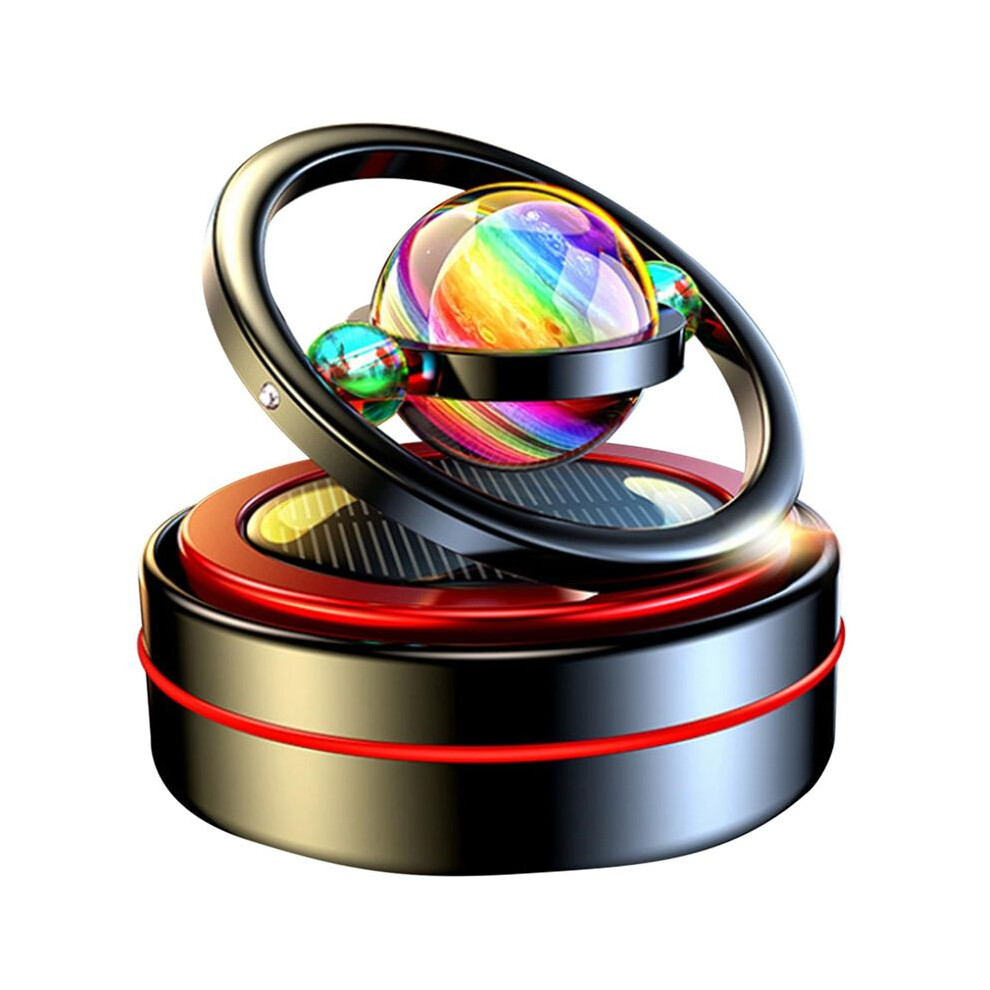 Solar Rotating Aromatherapy Car Diffuser Dashboard Ornaments Solar Car Air Freshener Auto Spin Car Air Purifier Black 6033846119586