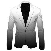 Sequin Jacket Men's Blazer Lightweight Formal One Button Tuxedo White 3XL Regular Fit Business Wedding Party Jacket