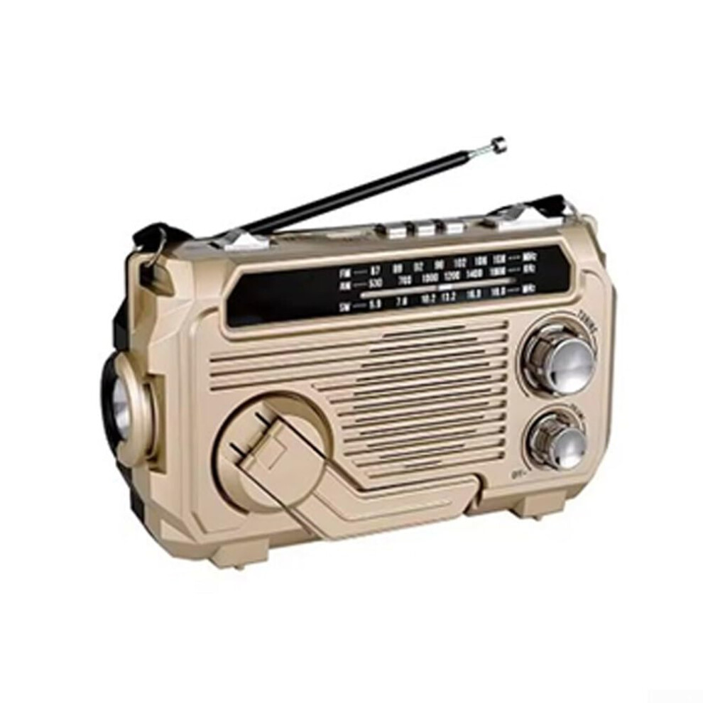 Emergency Solar Hand Crank Radio With Bluetooth 5.2, Dual Flashlight, Usb And Solar Charging For Camping 9187378434970