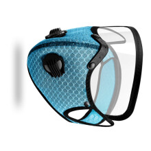 Dust Mask with Goggles and Active Carbon Filter for Woodworking Cycling Construction Light Blue