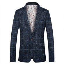 Men's Suit Jacket Regular Fit Navy Winter Long Sleeve XXL Vintage Formal TuxedoStyle Coat For Dinner And Wedding