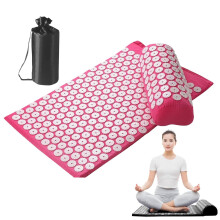 Pressure Point Mats, Acupressure Massage Set With Meditation Mat And Pillow, Home And Office Use, Red