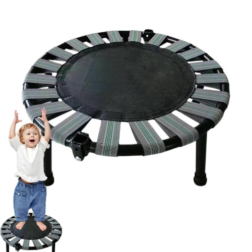 Fitness Trampoline with  Load 165 lbs, Foldable Quiet Mini Trampoline for Indoor Exercise