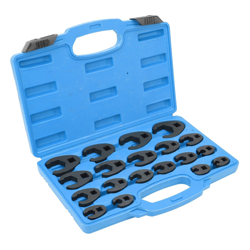 19Piece Metric Crowfoot Wrench Set 832Mm Chromemolybdenum Fits Tight Spaces For Ratchets 9187378435755