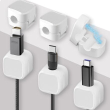 6 Pack Cable Clips, Magnetic Cable Organizer, Cable Organizer with Self-Adhesive, Magnetic Cable Clips