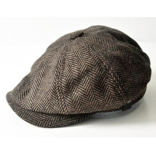 Beret - Noname - Flat Cap - 100% Wool - Brown - Soft and Fashionable 2