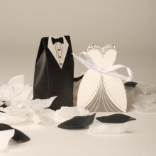 Packung mit 100 Geschenkschachteln für Hochzeiten – Stil 2 – gemischt