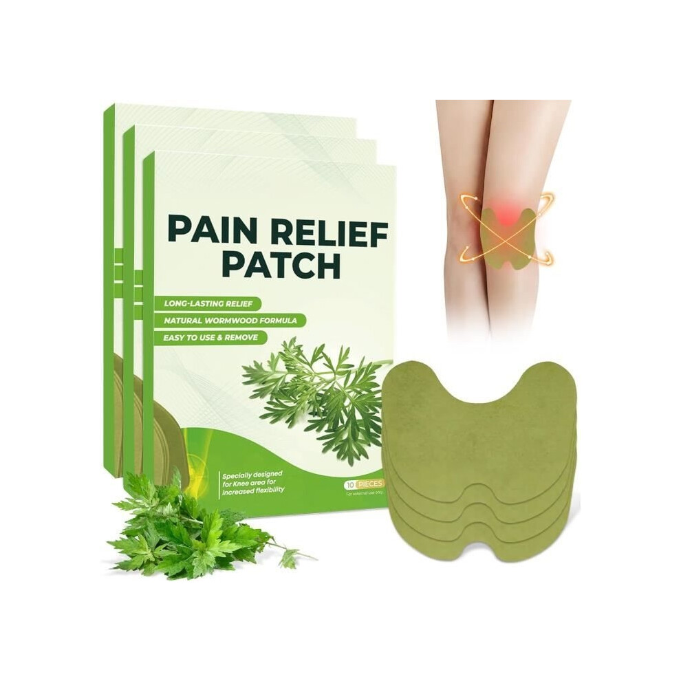 Aihontai Knee Pain Relief Patch, 30 Pieces Self-Heating Moxibustion Patch, Heating Patch, Pain Relief Patch For Knees, Back, Necks
