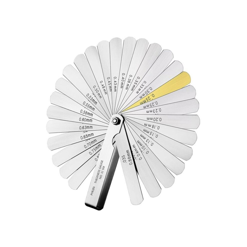 Feeler Gauge - Unknown - Unknown - Stainless Steel - 32 Blades - Metric/Imperial Marking 8581600313995