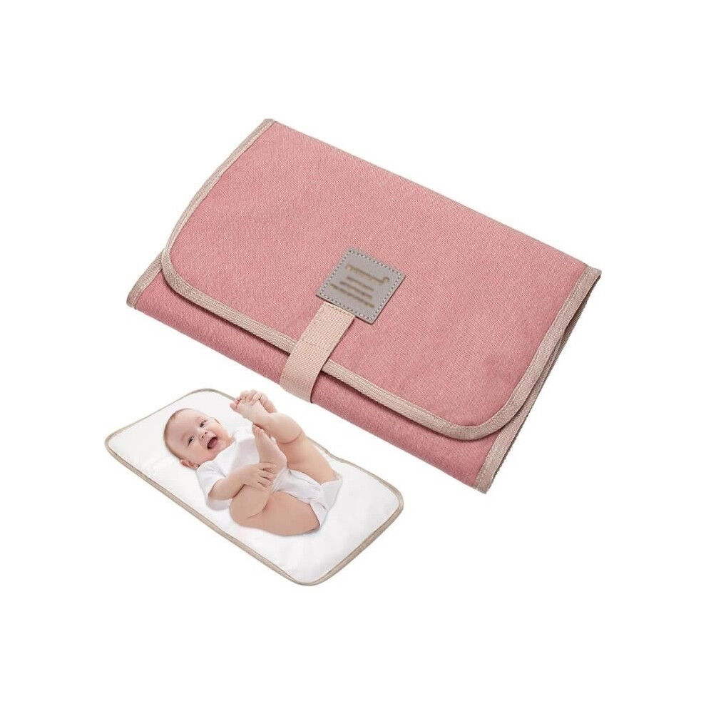 Aihontai Foldable Travel Changing Mat, Baby Changing Mat, Waterproof Portable Changing Mat (Pink)
