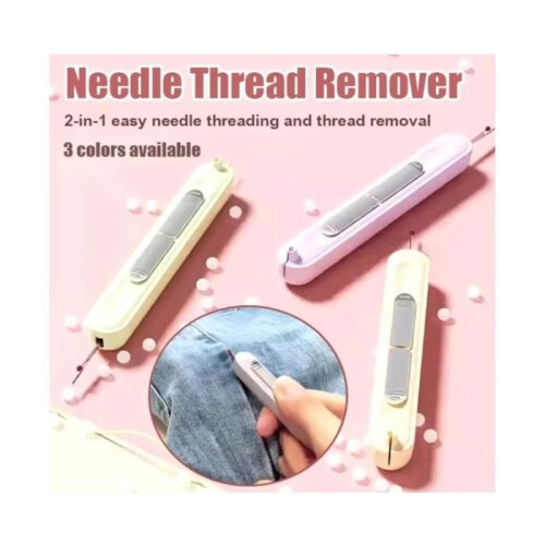 Needle Threader, 2-in-1 Needle Threader and Seam Ripper, Needle Threading Tool Hand Sewing Knitting Crafts Quilting 2