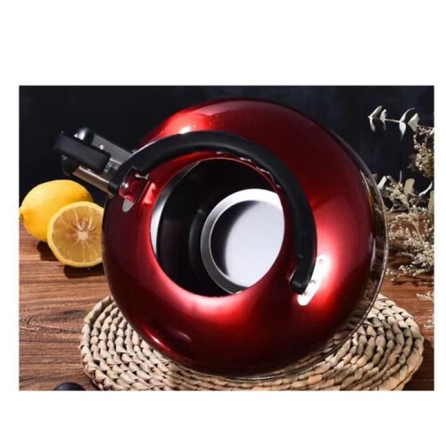 Pfeifkessel – SURENHAP – 3L – Edelstahl – Rot – Ergonomisch
