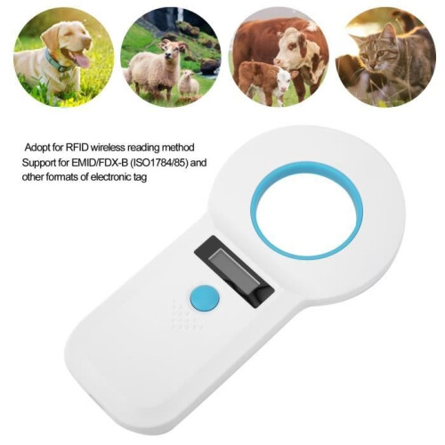 Pet ID Scanner, High Brightness Screen Handheld Pet Chip Reader, 1