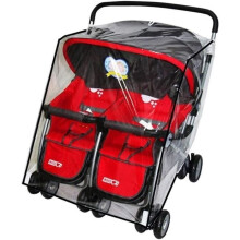Regenschutz für Doppelkinderwagen, Regenschutz für Side-by-Side-Kinderwagen, Regenschutz für Wind und Schnee, universeller Kinderwagenbezug