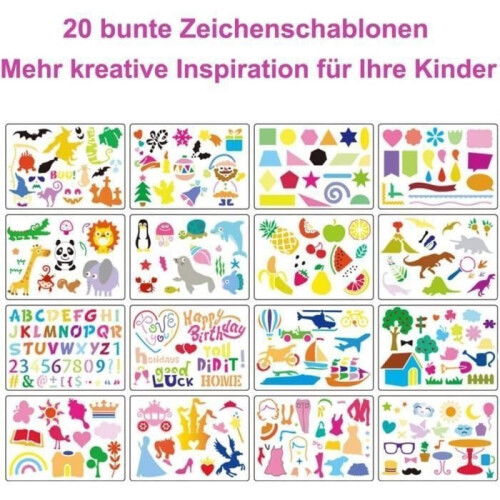 Drawing Stencils - G - 20 Models - Plastic - Multicolor - Reusable 2