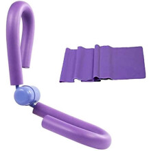 Leg Muscle Training, Buttock Muscle Training Device with Elastic Band, Home Sport Equipment for Hip and Leg Exercises (Purple)