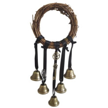 Handgemaakte Bellen - Ambachten - Deurbescherming - Rotan - 30 x 12 cm - Elimineert negatieve energie
