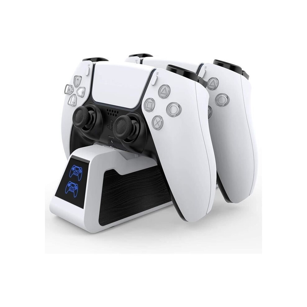Ps5 Controller Charger For Playstation 5 Controller Dual Usb Fast Charging Stand Station With Indicator 8581600315401