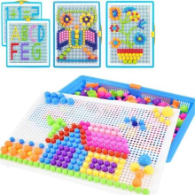Magnetisches Bauset – KREATIV – Mosaik-Puzzle 296 Teile – 8 Farben – Lernspielzeug – gemischt