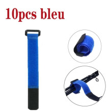 10-teiliges blaues Kabelbinder-Set, verstellbare Mehrzweck-Klett-Nylonbandbinder
