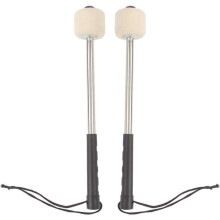 1 Paar Bassdrum-Sticks mit Wollfilzkopf, Bassdrum-Stick, schwarze Drumsticks